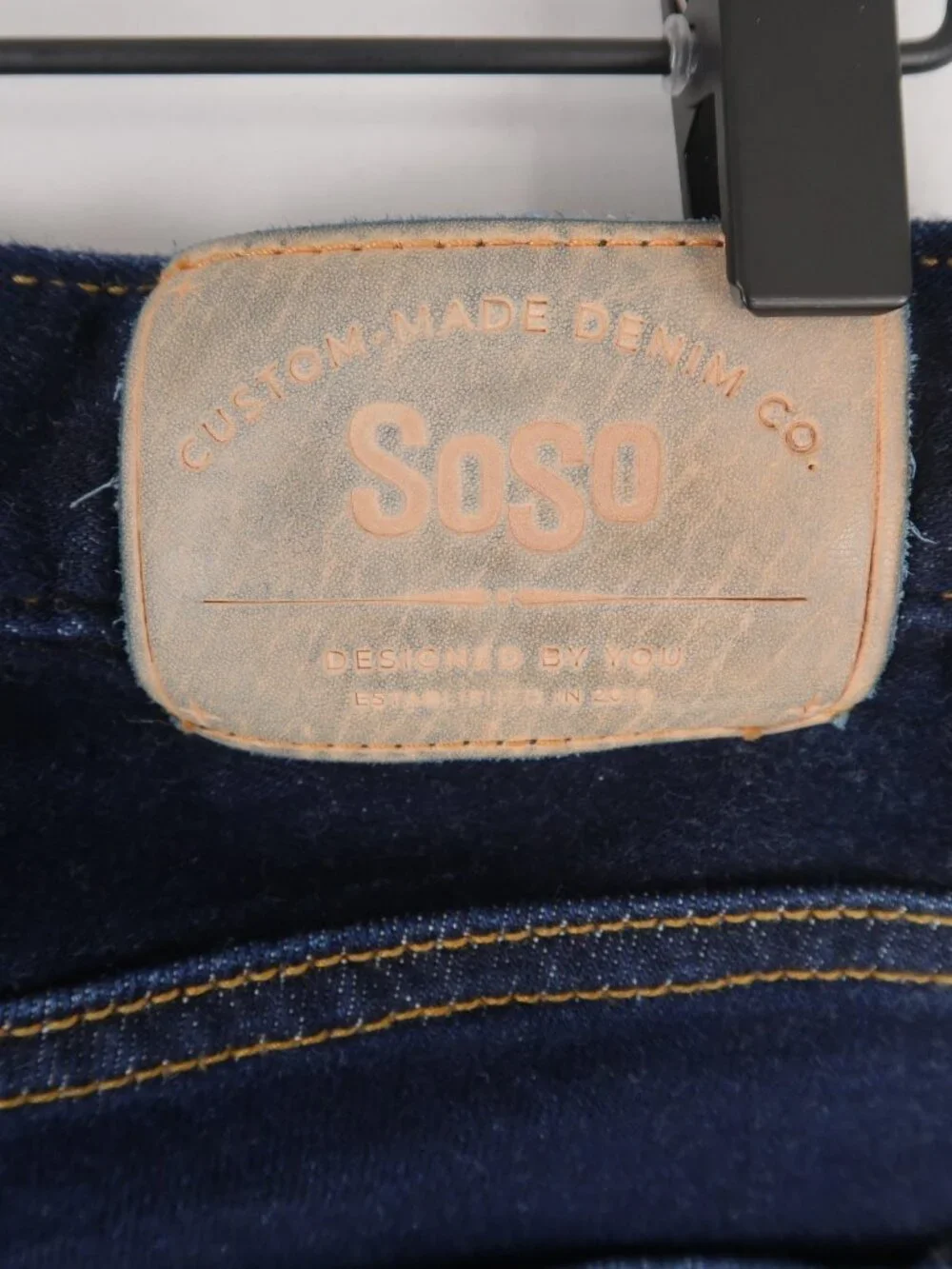 Soso Jeans Mens 31 Blue Selvedge Raw Denim Skinny Fit Custom Made Dark Wash